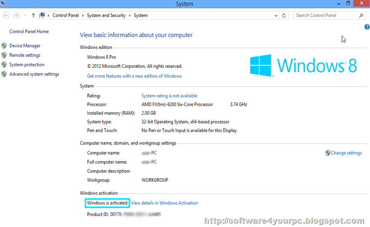 Windows 8 Activated