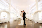 Lisa and Alex dancing amongst the sleek white decor (courtesy of Luxe Rentals) in our bridal market party.