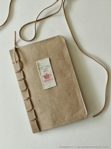 Recyled Grocery Bag Book - Fiskars Art Tools via homework