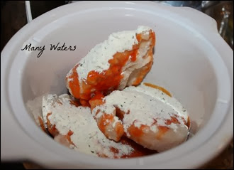 Many Waters Buffalo Chicken in Crockpot