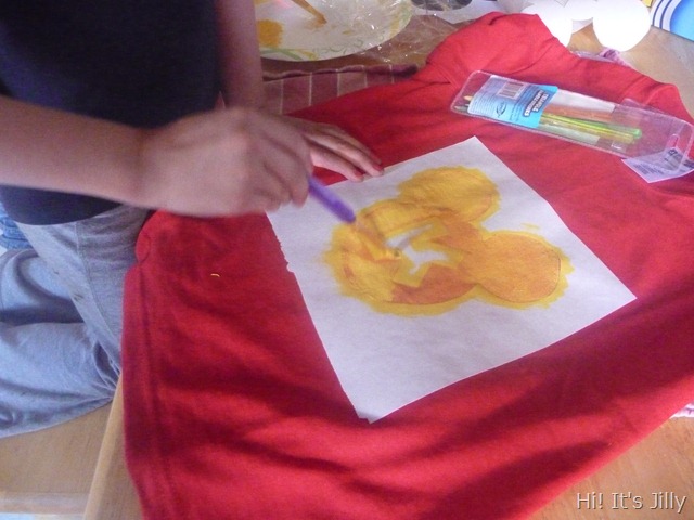 painting a shirt. Personalized Mickey Head Shirts from Hi! It's Jilly 