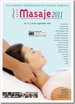 ExpoMasaje: VIII Congreso Internacional de Terapias Manuales en Madrid. Septiembre 2011.