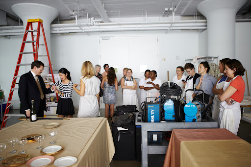 Everyone getting excited to see Mr. Pogash saber the magnum of Dom