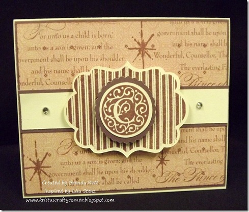 Brenda Rutt monogram La Belle Vie Christmas card Brenda Rutt monogram La Belle Vie Christmas card