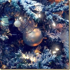 Silver and blue christmas tree