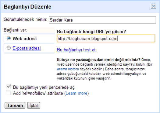 Blogger Link Eklme Blogger Link Eklme