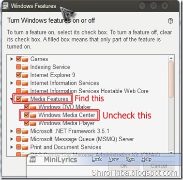 Windows Features Windows Features