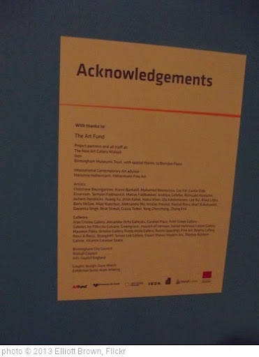 'Metropolis Reflections on the modern city - sign - Acknowledgements' photo (c) 2013, Elliott Brown - license: https://creativecommons.org/licenses/by/2.0/