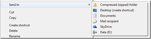 SendTo SkyDrive SendTo SkyDrive