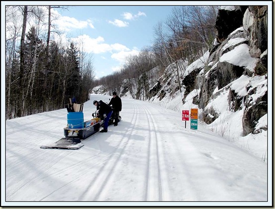 Laying the Loppet trail at the 2km point