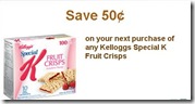 image Save 50 sents Kelloggs Special K Fruit Crisps