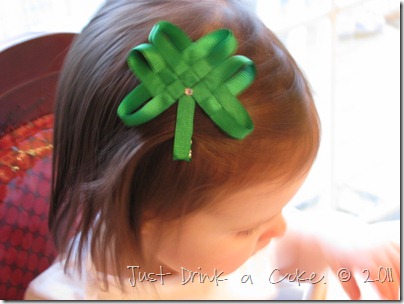 St. Patrick's Day ribbon hairclip