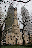 Church in front of Hancock Tower