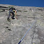 Veronika going up Via Lara