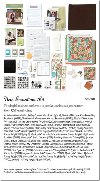 2012 SS Consultant kit contents from flyer 2012 SS Consultant kit contents from flyer