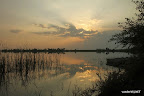 Sun setting over the Amu Darya
