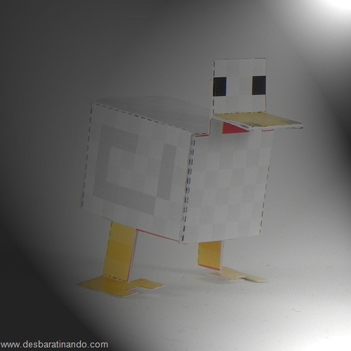 Paper Toys minecraft galinha Paper Toys minecraft galinha