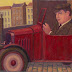 Object: 10309 - IJzeren autotje in de stad - 40 x 50 cm - € 2650,=