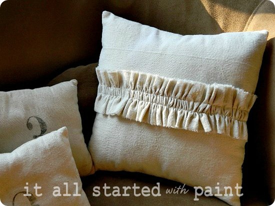 drop cloth ruffled pillow final