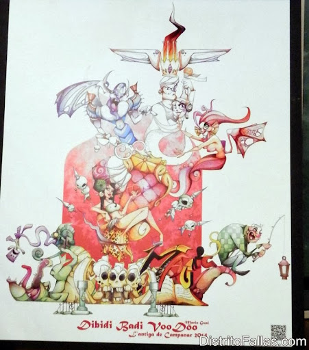 Falla L'Antiga de Campanar. Lema: "Dibidi Badi Yoo Doo". Artista: Mario Gual