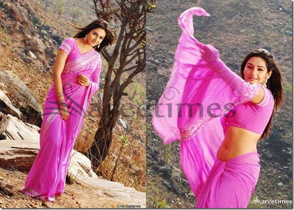 Ragini_Dwivedi_Pink_Saree