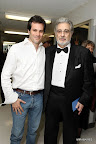 Con Plácido Domingo en el backstage de la Ópera de Los Ángeles.