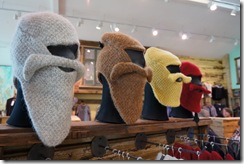 Caps for sale at the Geysir shops