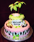 Zebra baby shower cake