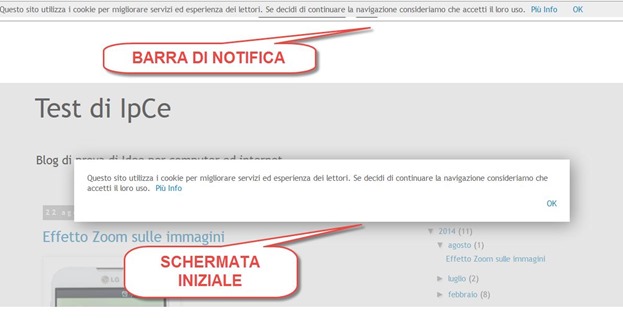 Come inserire una barra di notifica sull'uso dei cookie nello stile di  quella di Google. | IdpCeIn