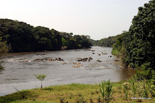 La rivière Epulu dans la réserve de faune à Okapi, en Ituri 2005.