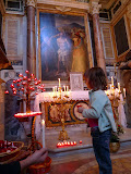 The fire is scary at first, but exciting.  Who knew church could be such fun?