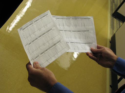 Sample sheets of an individual's DNA. (Photo credit: Jeremy Shreckhise)