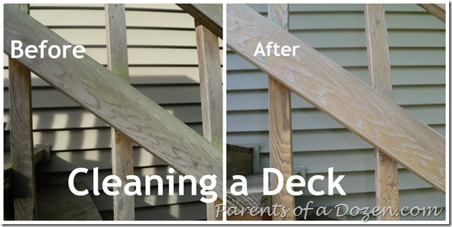 cleaning a deck