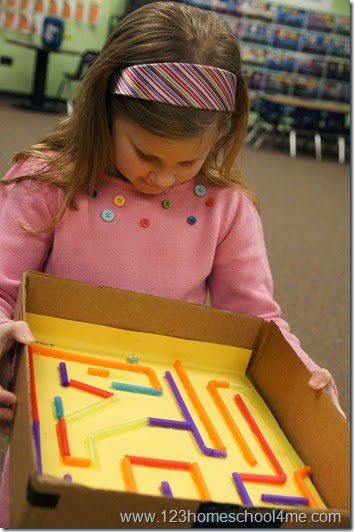 STEM - Straw Maze Kids Activity STEM - Straw Maze Kids Activity