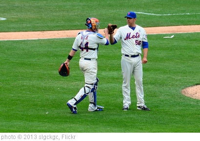 'John Buck and Scott Rice after Mets Opening Day Victory' photo (c) 2013, slgckgc - license: http://creativecommons.org/licenses/by/2.0/