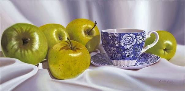 042-Green-Apples-China-Tea-Cup-Realism-Artist