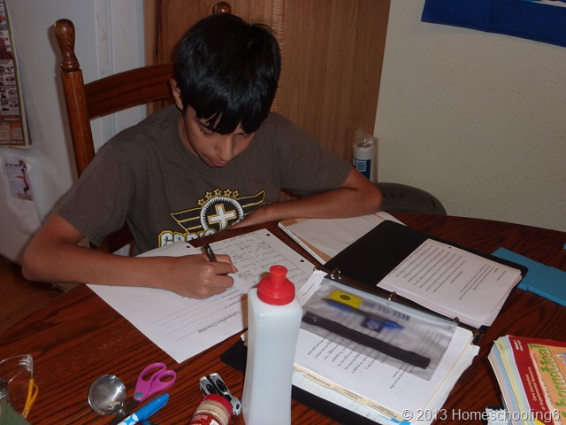 Caleb using IEW Caleb Writing