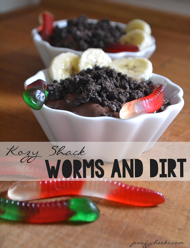 Chocolate Pudding Worms and Dirt - #puddinglove