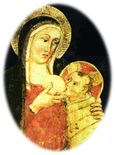 Fresco del convento de Greccio, la Toscana (Italia) Fresco del convento de Greccio, la Toscana (Italia)