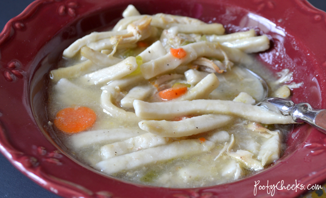 Homemade Chicken Noodle Soup from poofycheeks.com