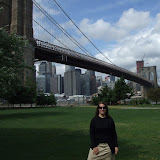 Debbie at the Brooklyn Bridge