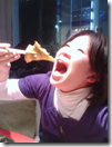 eating pizza with chopsticks