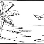 ... el océano para colorear. Dibujos infantiles de Barco en el océano
