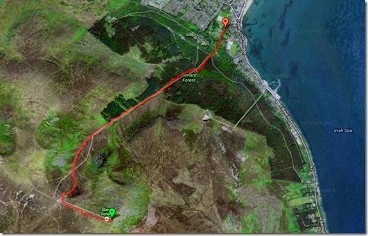 Mapa Slieve Donard Mapa Slieve Donard