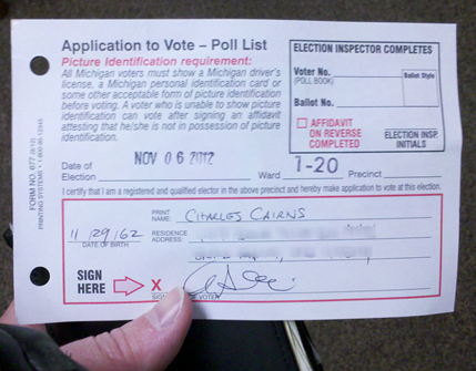 c0 Michigan Application to Vote (which is actually just identification verification)