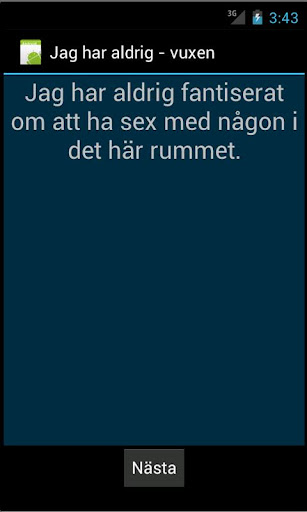 Jag har aldrig - vuxen