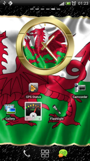 Wales flag clocks