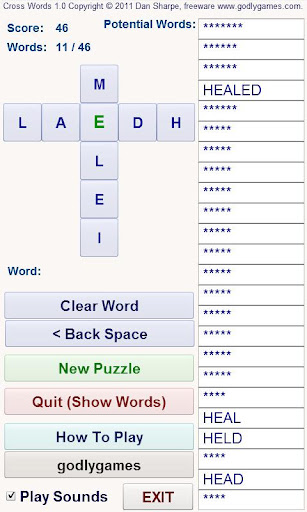 Cross Words Bible Puzzle Game