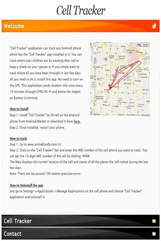 cell-tracker for android screenshot