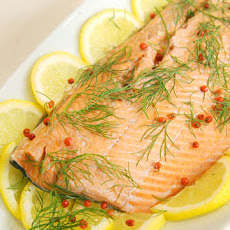 Cold-Poached Salmon with Cucumber Salad